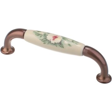 Porcelænsgreb "Roma" Ivory / Gammel Bronze