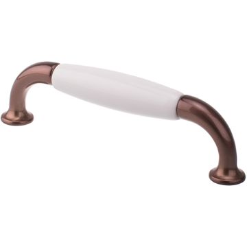 Porcelænsgreb "Wales" Gammel Bronze / Hvid
