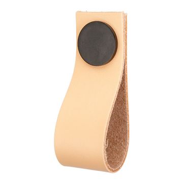 Møbelknop 'Plain' Beige Læder / Sort