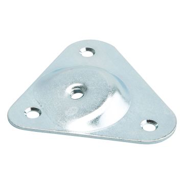 Vinklet monteringsplade M8 95x80 mm 15° stål trekant  