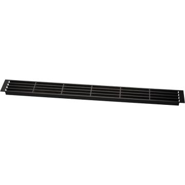 Udluftningsrist 570 x 57 mm Sort