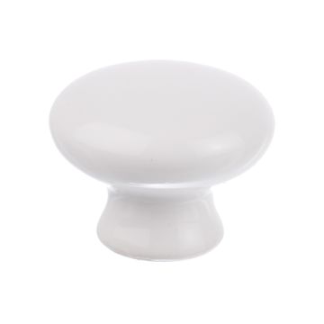 Porcelænsknop "Alpin" Hvid