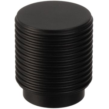 Møbelknop 'Big Wire' Sort Ribbet