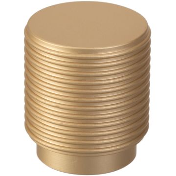 Møbelknop 'Big Wire' Mat Messing Ribbet