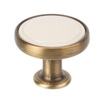 Møbelknop "Bourg" Bruneret Børstet / Beige