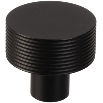 Møbelknop 'Small Wire Slim' Sort Ribbet