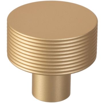 Møbelknop 'Small Wire Slim' Mat Messing Ribbet