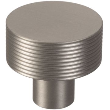 Møbelknop 'Small Wire Slim' Rustfri Look Ribbet