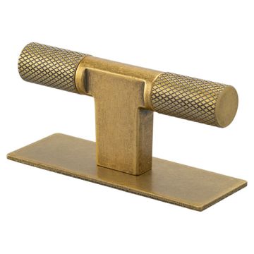 Møbelknop 'T-Arc-Base' Vintage Guld Riflet