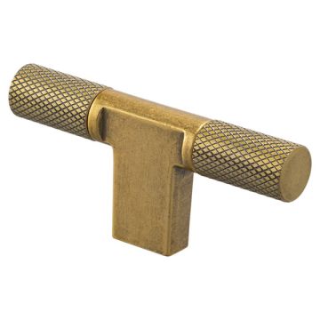 Møbelknop 'T-Arc' Vintage Guld Riflet
