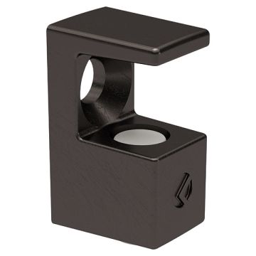 Glashyldebærer 'Grace' for 5-6 mm Glas,  Sort Nikkel,  med skruehul