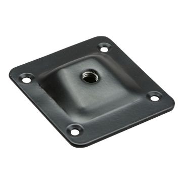 Vinklet monteringsplade M8 66x58 mm 10° sort  