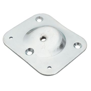 Vinklet monteringsplade M8 95x80 mm 15° zink 3 huller Ø4,5 mm