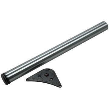 Bordben Rund Ø60 mm 710 mm Børstet Stål, 4-pak